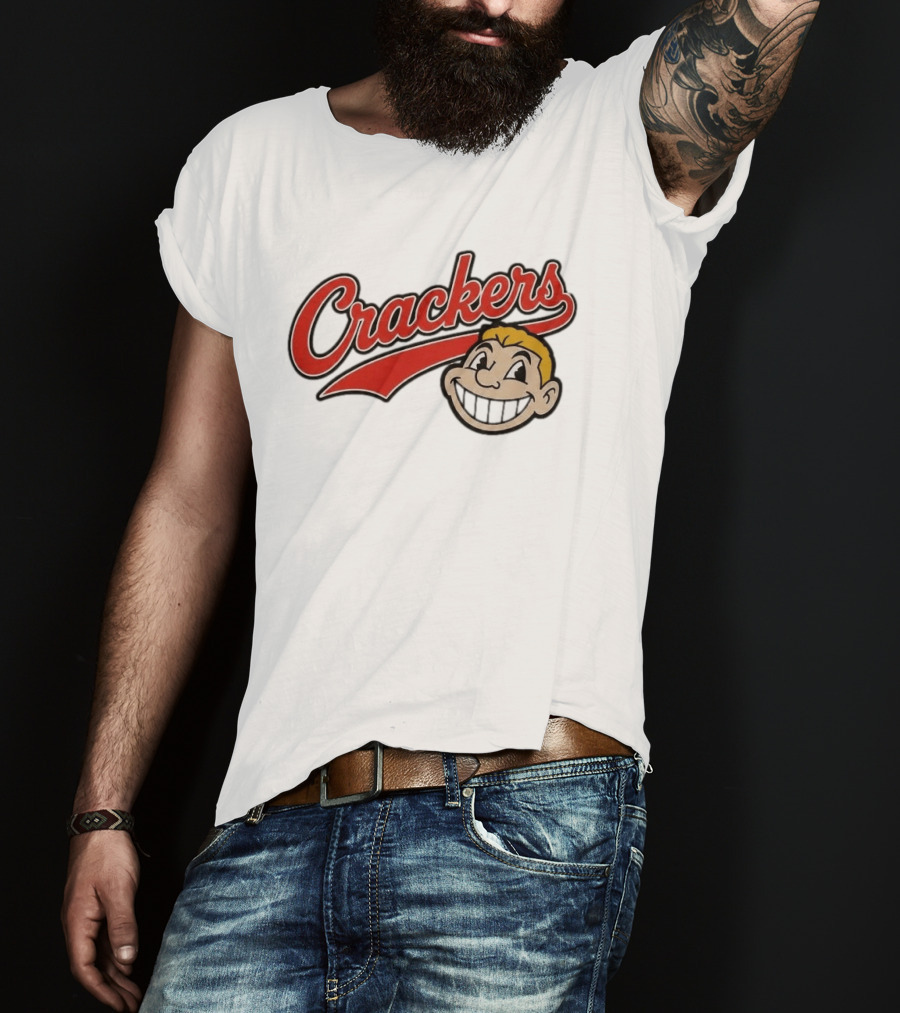 Crackers Logo Vintage Style Cartoon Face T-Shirt