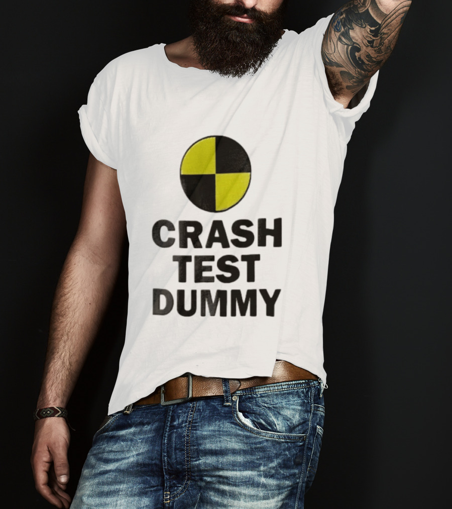 Crash Test Dummy Yellow Black Checkerboard Marker T-Shirt