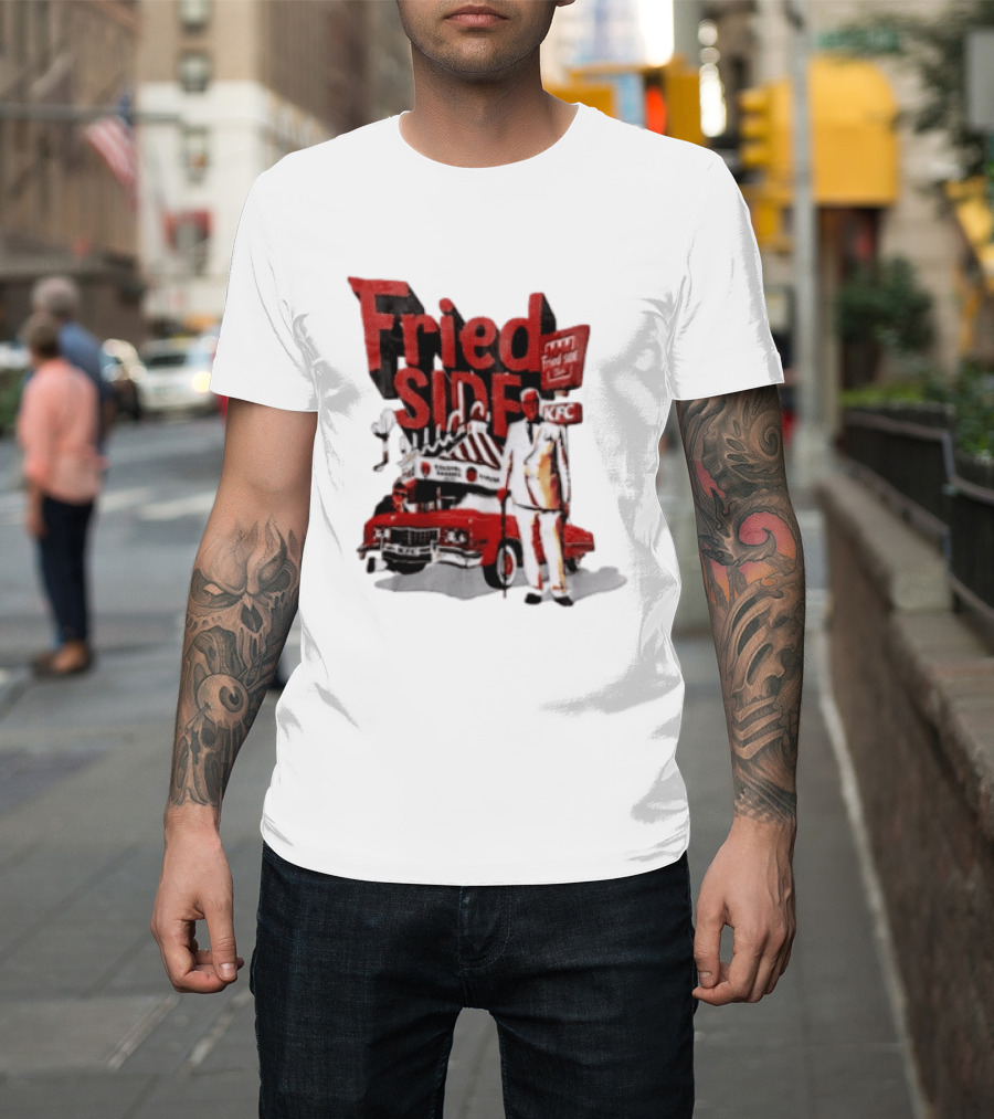 Fried Side Club KFC Colonel Sanders Kentucky Fried Luude Car T-Shirt