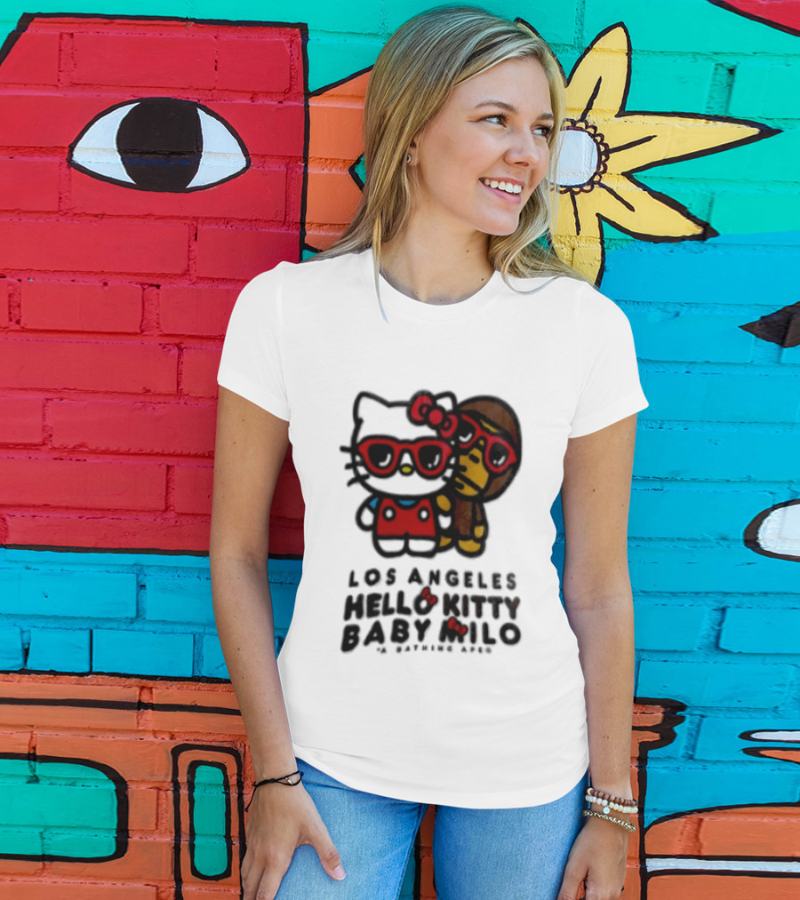 Los Angeles Hello Kitty Baby Milo A Bathing Ape Collaboration T-Shirt