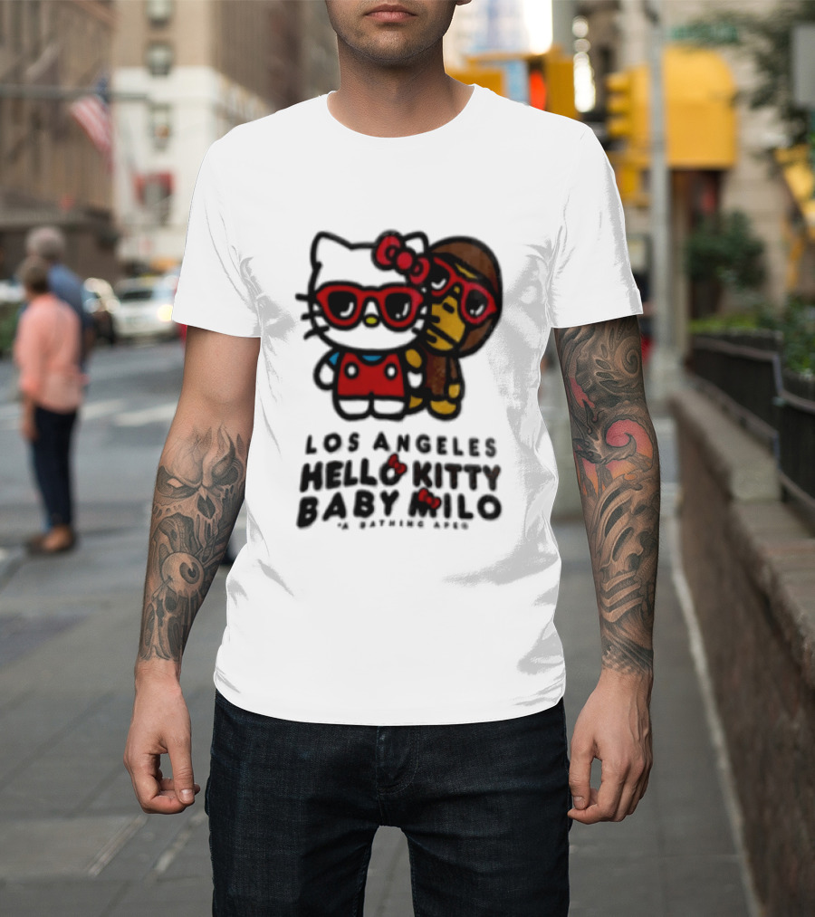 Los Angeles Hello Kitty Baby Milo A Bathing Ape Collaboration T-Shirt