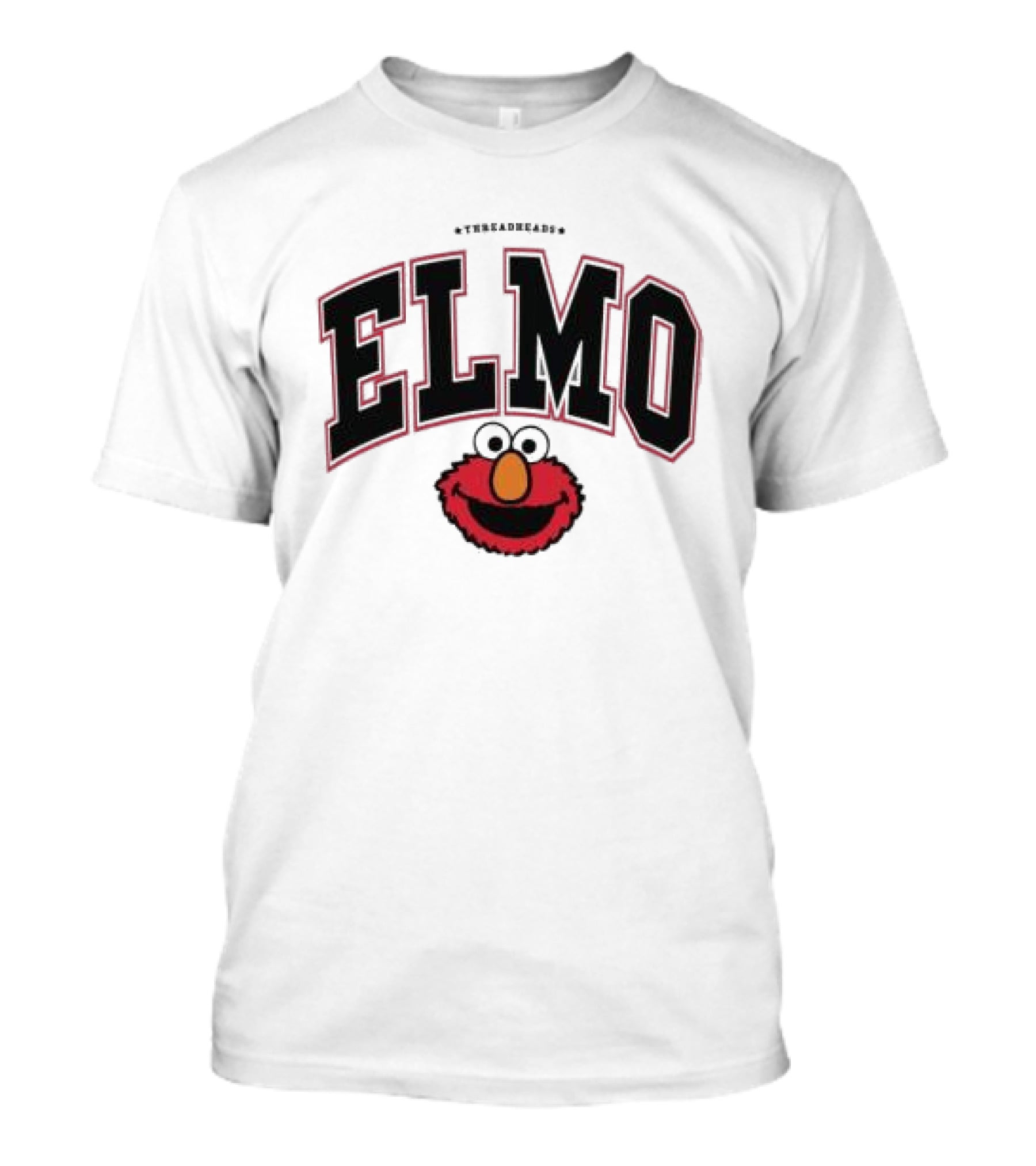 Qagoma Store 2023 Elmo College Red Ringer T-Shirt