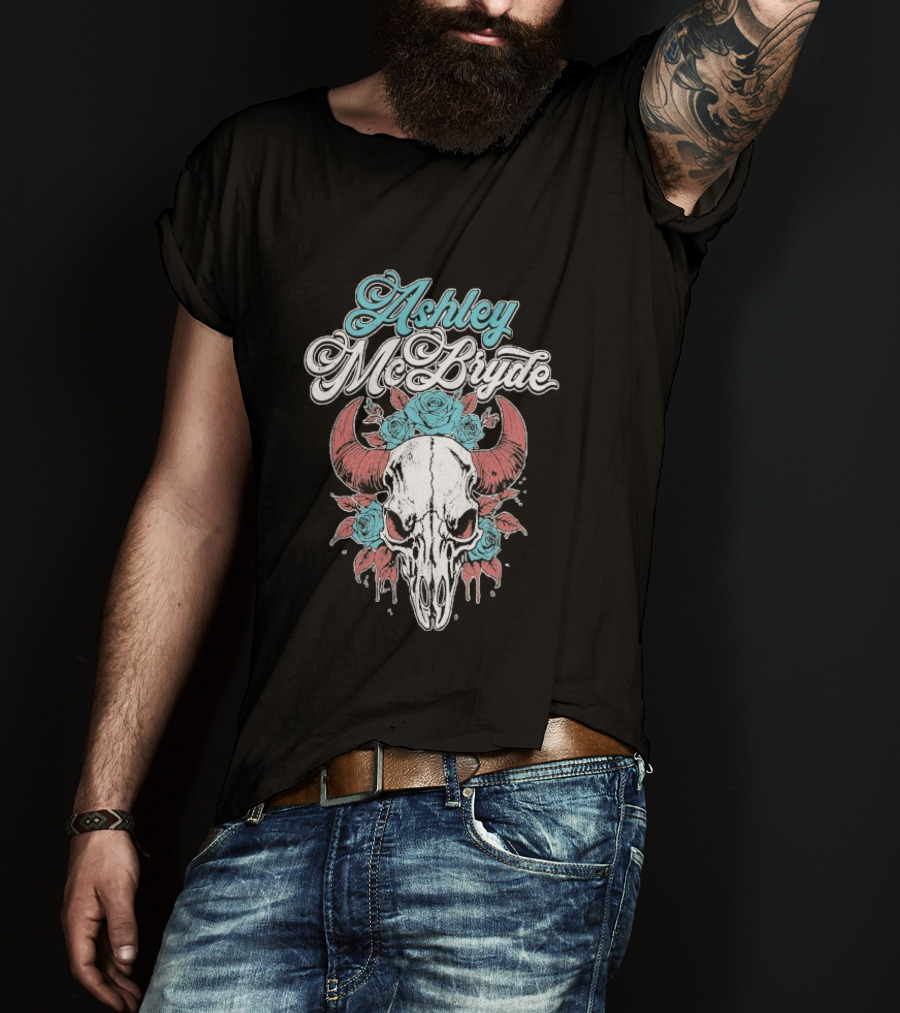Ashley McBryde Skull Roses Floral T-Shirt