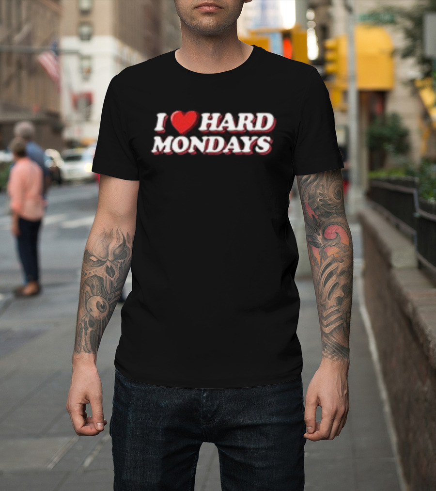 D&P Hard Launch Store I Heart Hard Mondays Hat T-Shirt