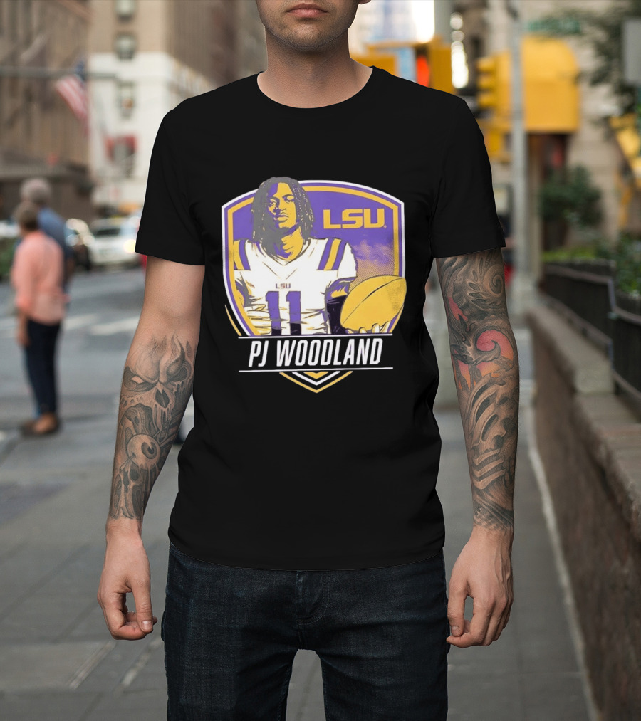 LSU Tigers Football PJ Woodland No 11 T-Shirt