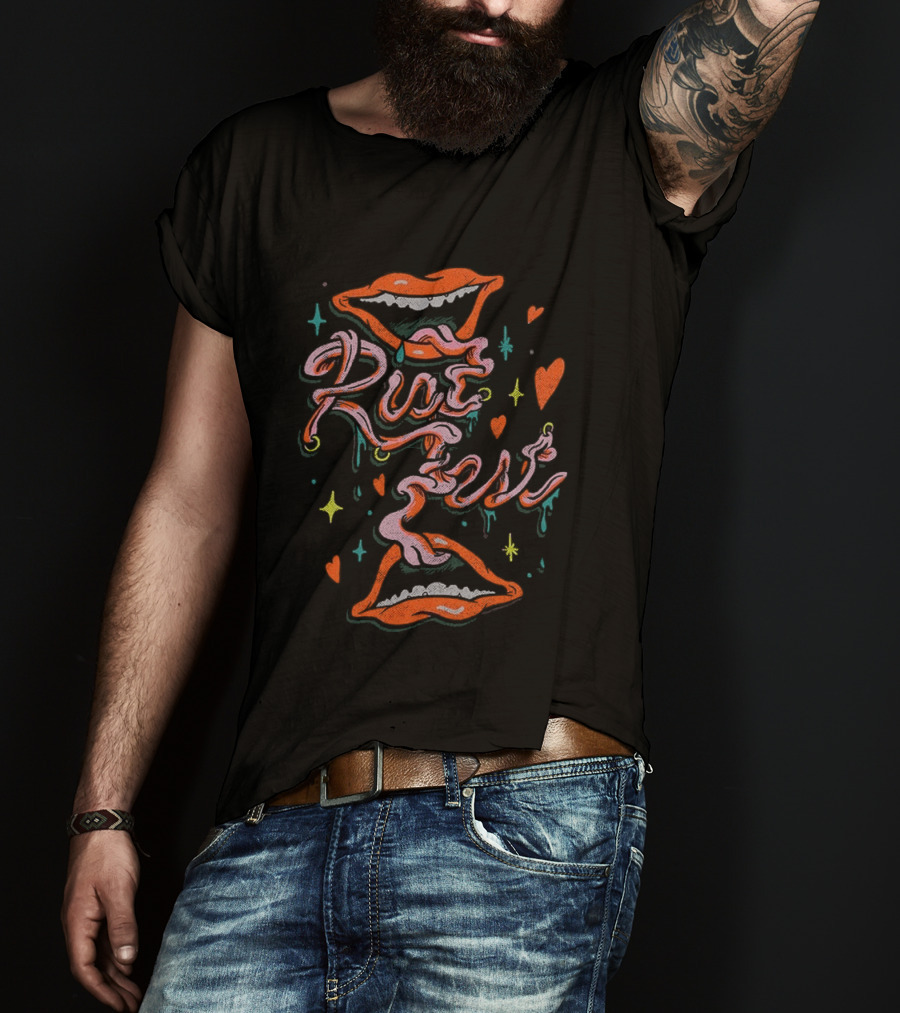 Riot Fest 2026 Chicago Douglass Park September Tongue Tied Lineup Vibrant Lips And Hearts T-Shirt