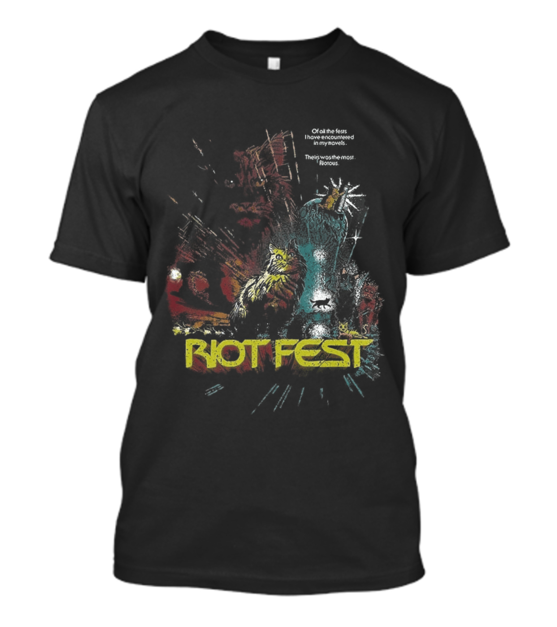 Riot Fest 2026 Chicago Douglass Park September 18 20 Wrath Of Cats Lineup T-Shirt