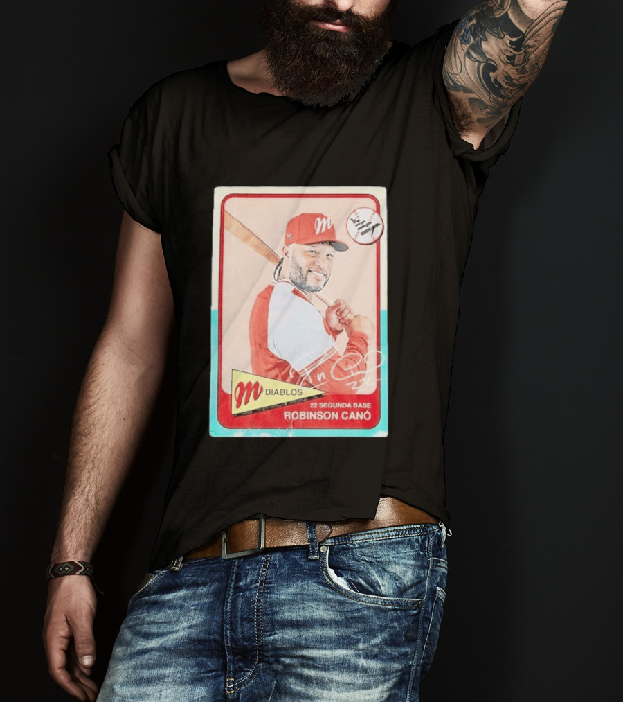 Robinson Canó Diablos Rojos Del México Paper Planes Baseball Segunda Base T-Shirt