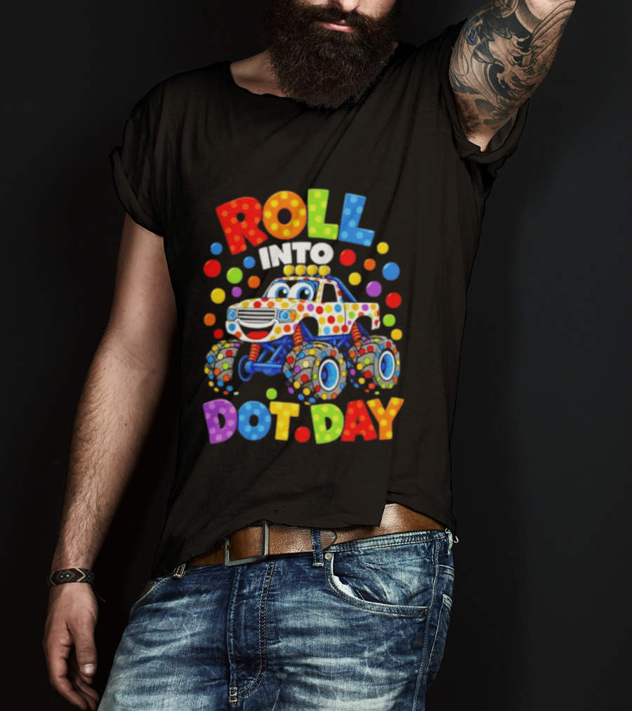 Roll Into Dot Day Colorful Polka Dot Car Fun T-Shirt