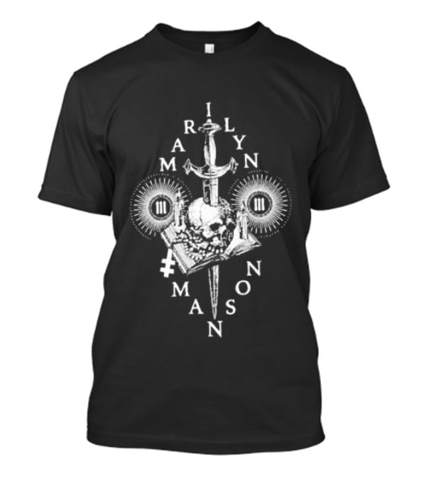 Marilyn Manson Freaks With Rob Zombie Skull Knife Tour 2026 T-Shirt