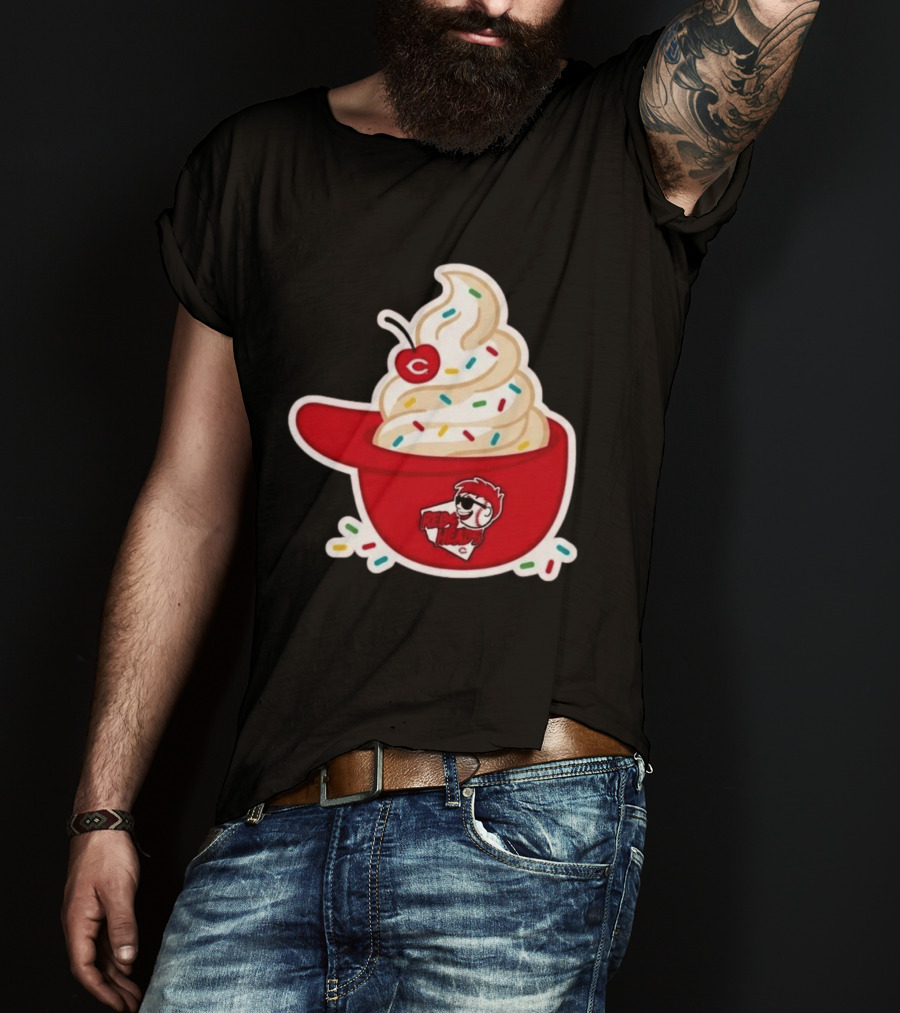2026 Reds Heads Extra Innings Ice Cream Baseball Cap T-Shirt