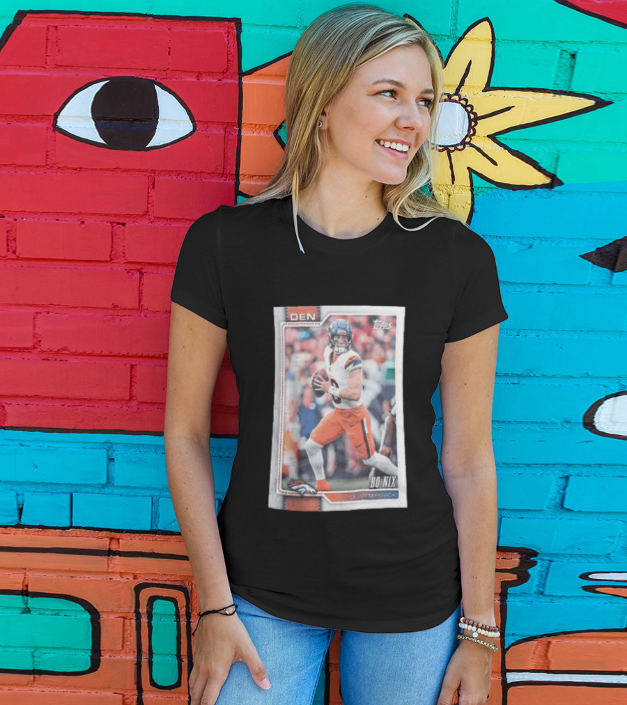 2026 Topps Football Bo Nix Denver Broncos Quarterback T-Shirt