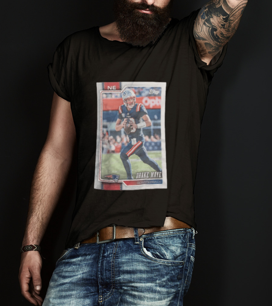 2026 Topps Football NE Drake Maye Quarterback Patriots T-Shirt