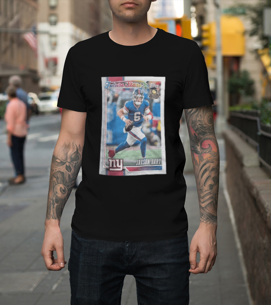 2026 Topps Future Stars Jaxson Dart New York Giants Quarterback T-Shirt
