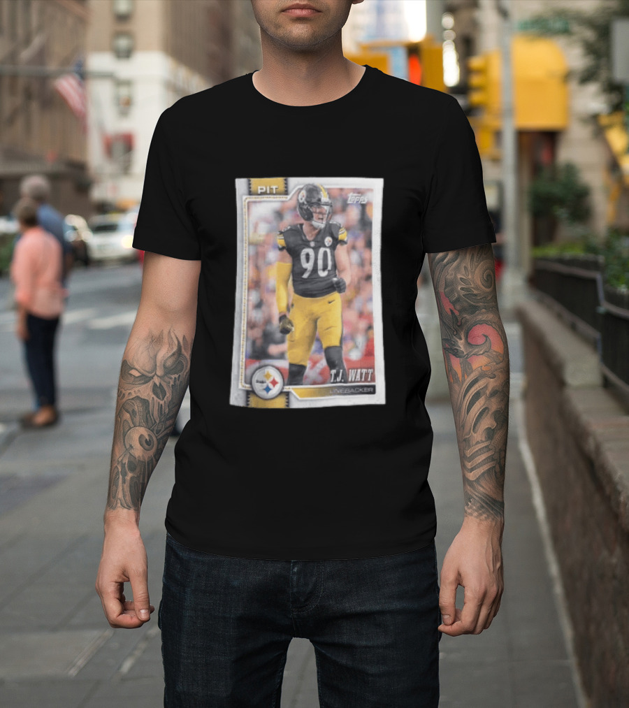 2026 Topps Football T.J. Watt Steelers Linebacker Card Pitt 90 T-Shirt