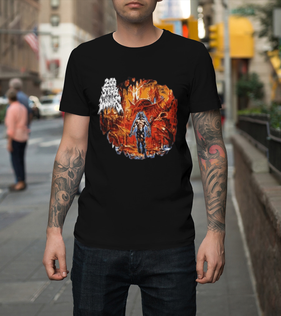 200 Stab Wounds Lowest Form Evilgreed Shop Longsleeve Fiery Dragon T-Shirt