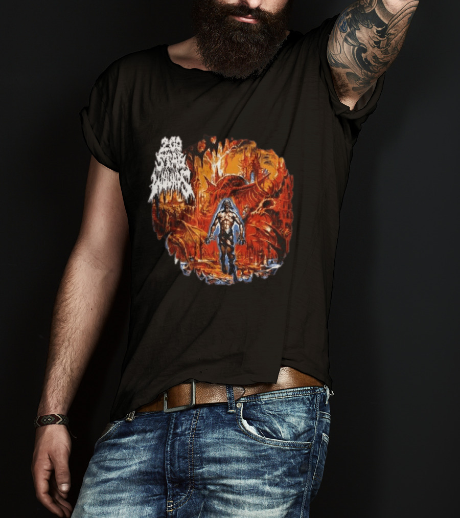 200 Stab Wounds Lowest Form Evilgreed Shop Longsleeve Fiery Dragon T-Shirt