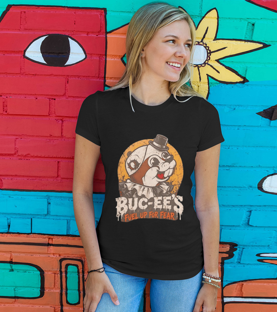 Buc Ee's Fuel Up For Fear Halloween Creepy Clown T-Shirt