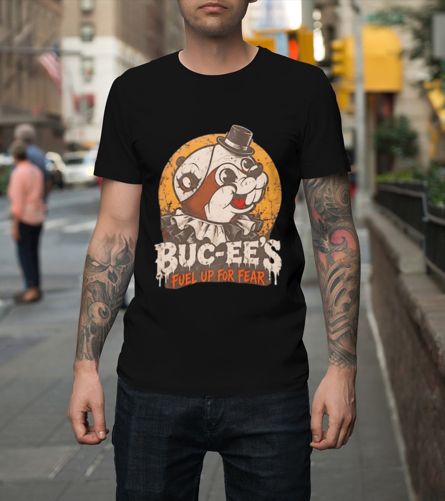 Buc Ee's Fuel Up For Fear Halloween Creepy Clown T-Shirt
