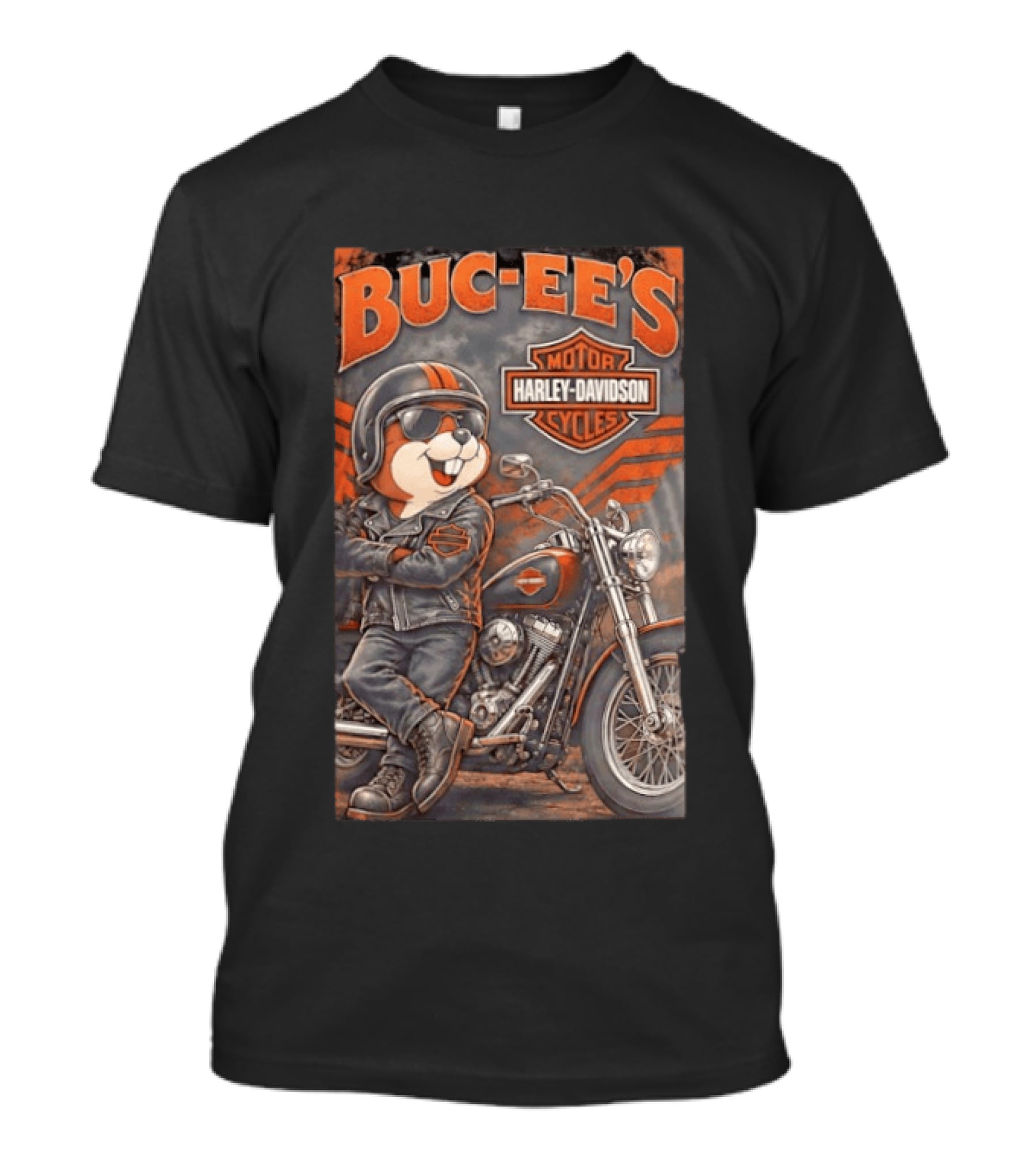 Buc Ee's Motor Cycles Harley Davidson Vintage Biker T-Shirt