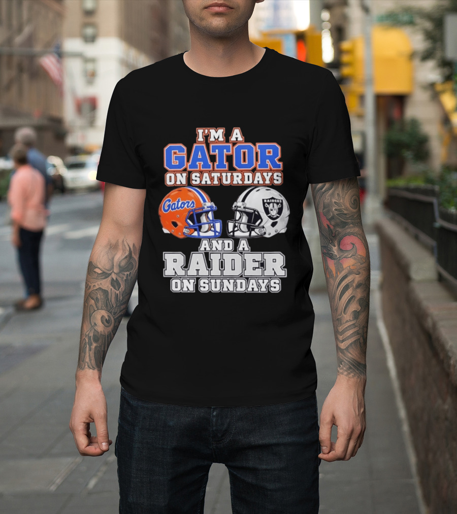 Gator Football Saturdays Raider Football Sundays T-Shirt