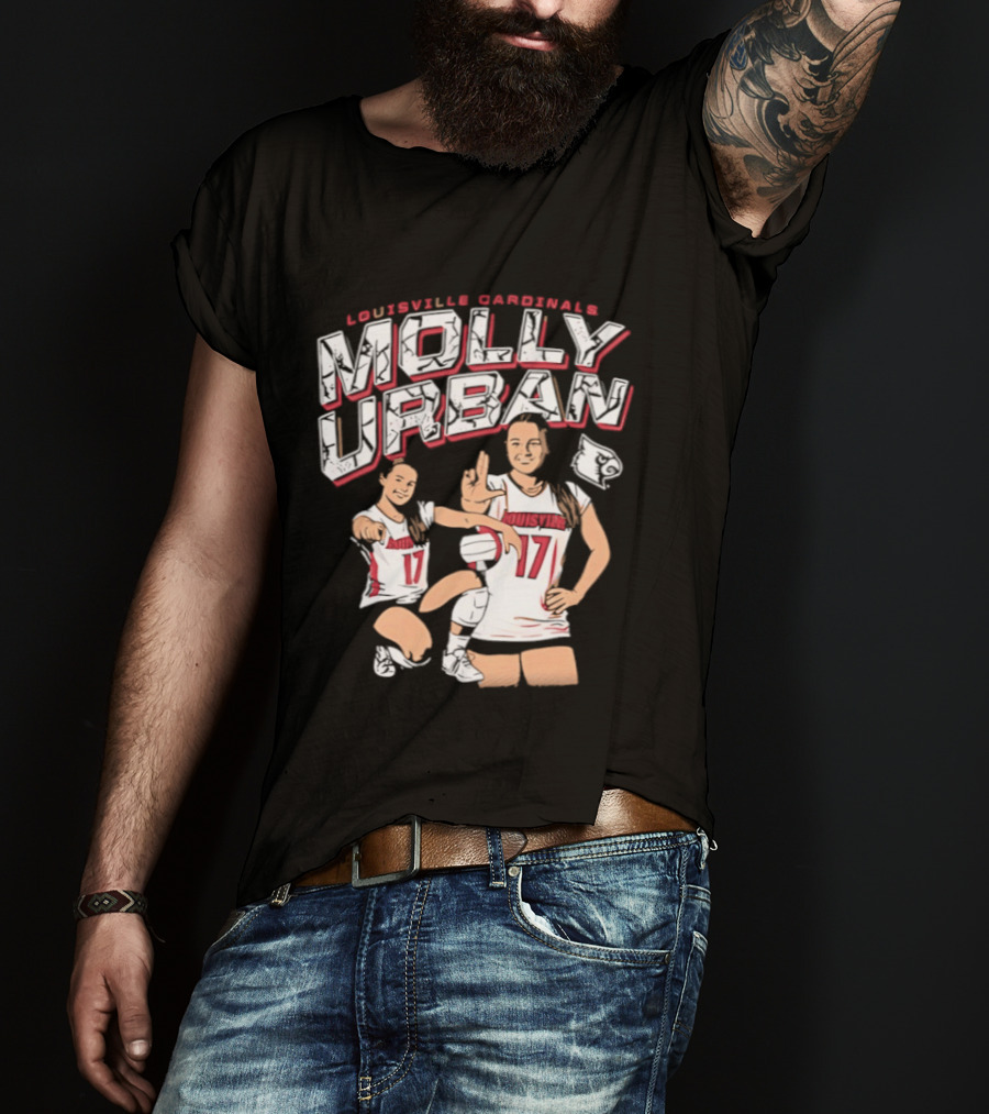 Molly Urban Louisville Cardinals Volleyball Number 17 T-Shirt