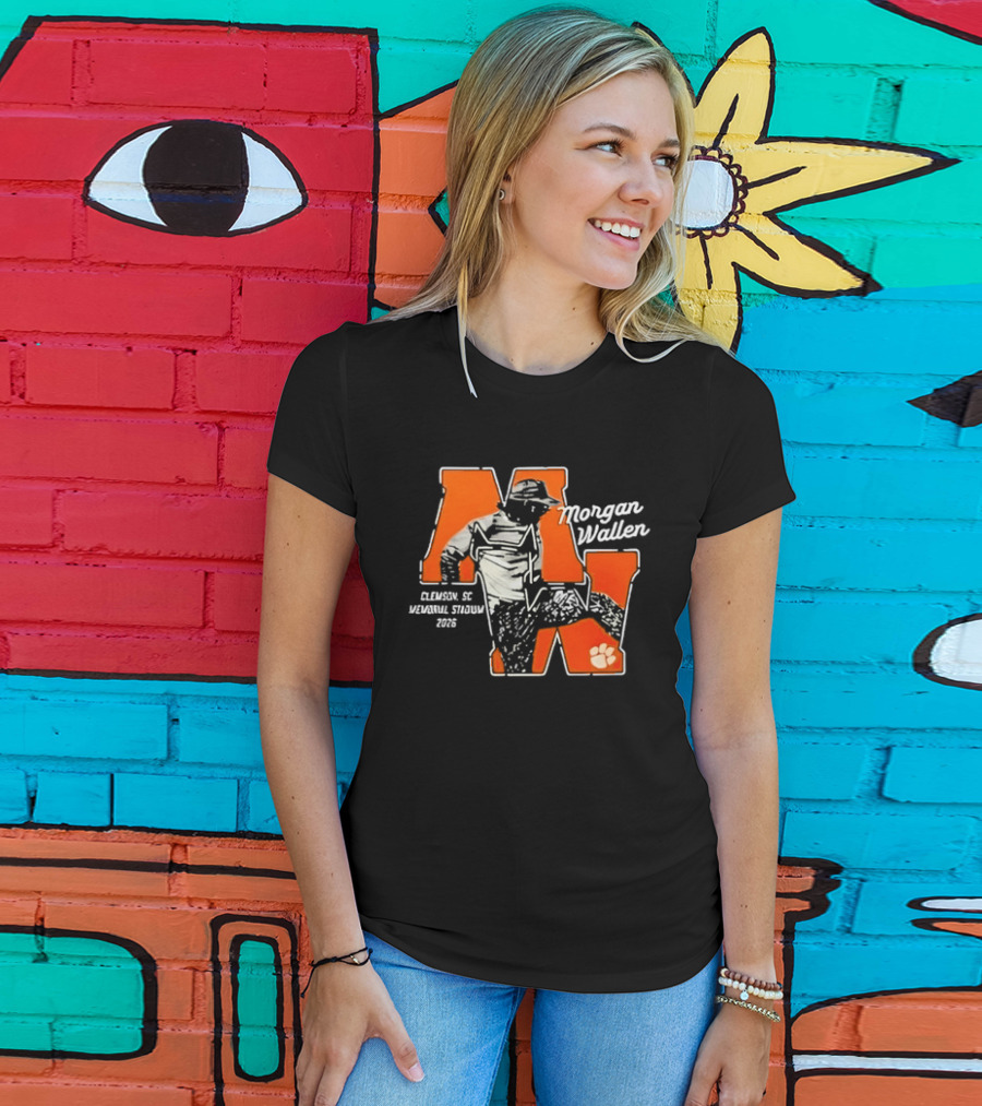 Morgan Wallen Clemson SC Memorial Stadium 2026 Tour Concert Tiger Paw T-Shirt