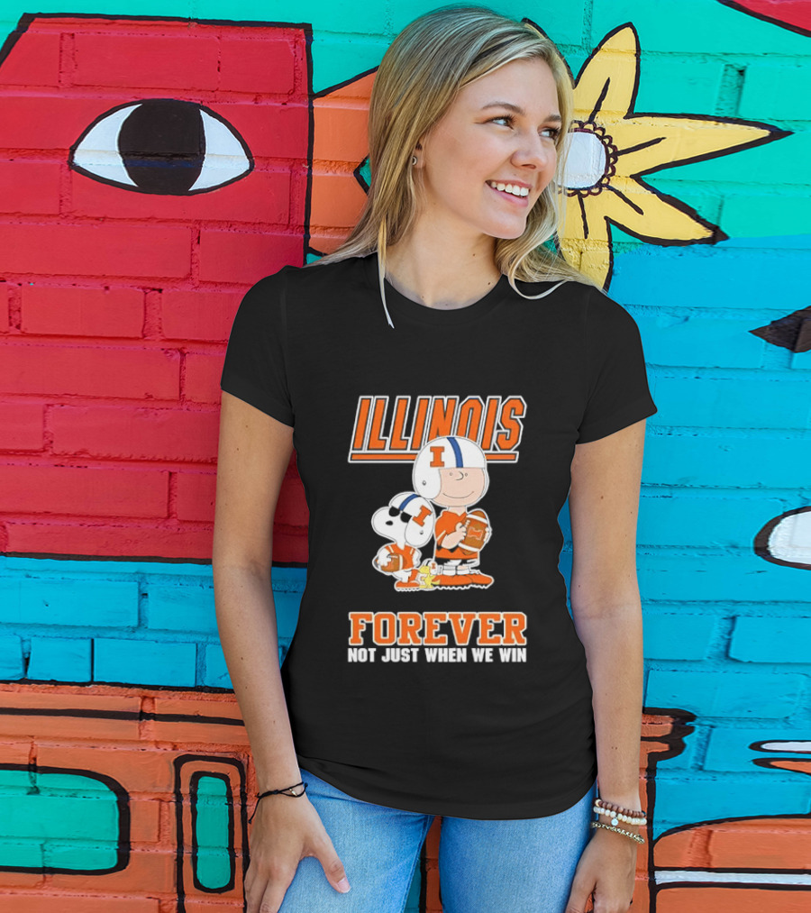 Illinois Fighting Illini Charlie Brown Forever Not Just When We Win T-Shirt