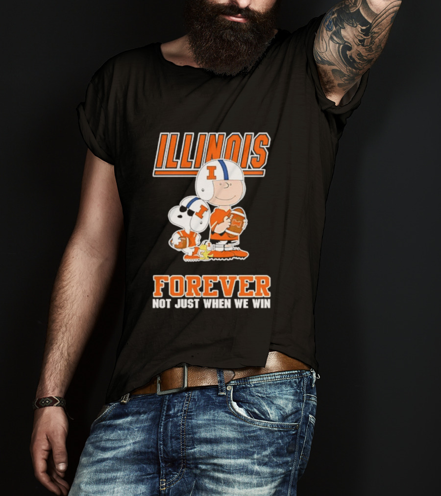 Illinois Fighting Illini Charlie Brown Forever Not Just When We Win T-Shirt