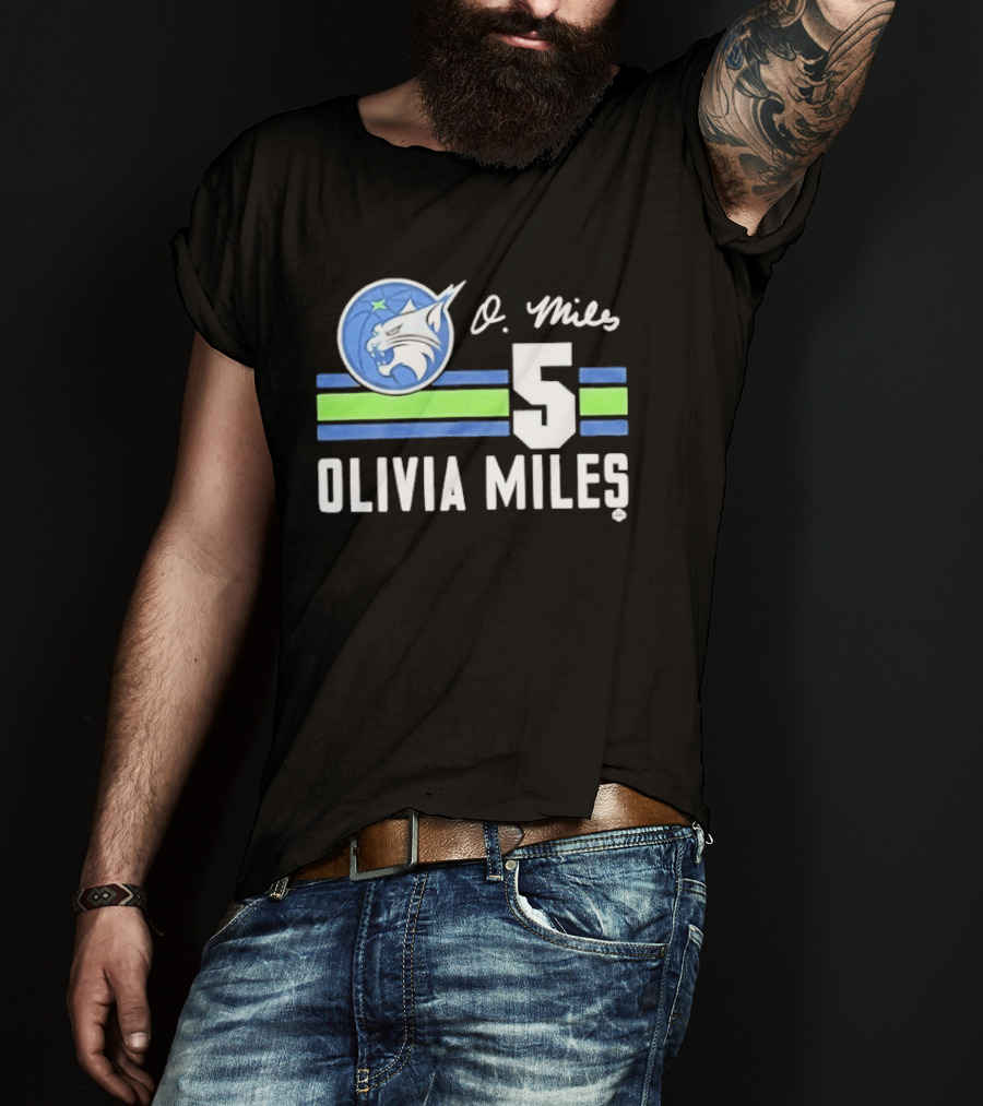 Minnesota Lynx Olivia Miles 5 WNBA Basketball Fan Gear T-Shirt