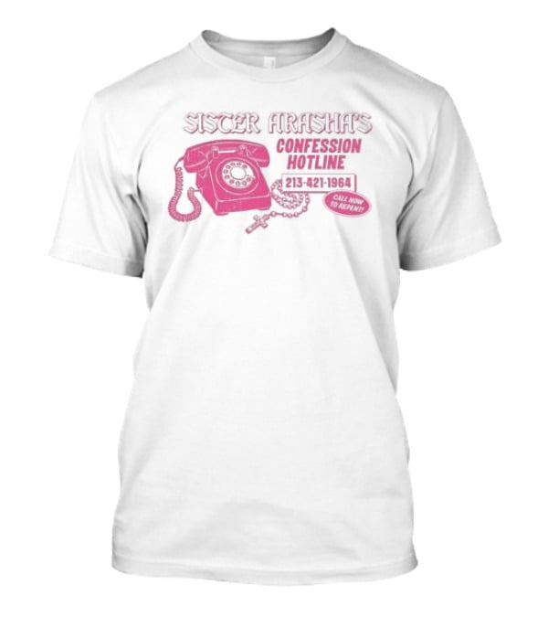 Sister Arasha Confession Hotline Fesspool Shop Pink Crop Tank T-Shirt
