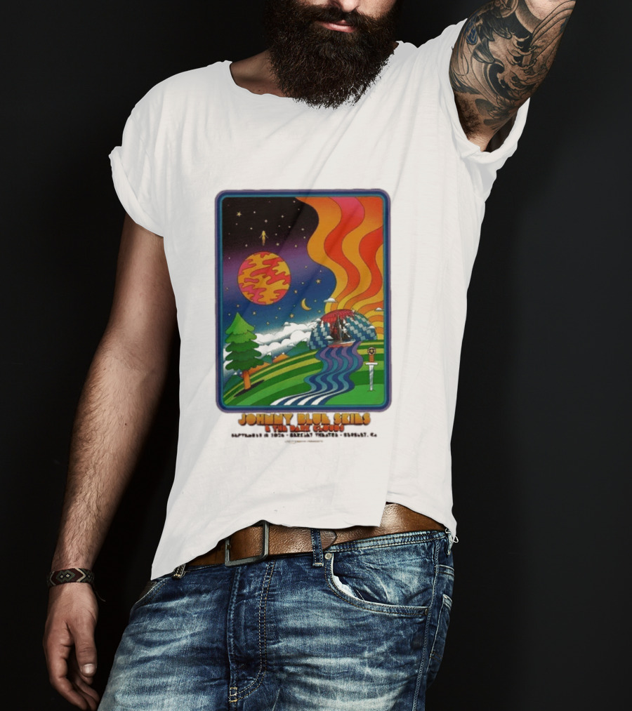 Johnny Blue Skies And The Dark Clouds Greek Theatre Berkeley CA September 15 2026 Event Psychedelic T-Shirt
