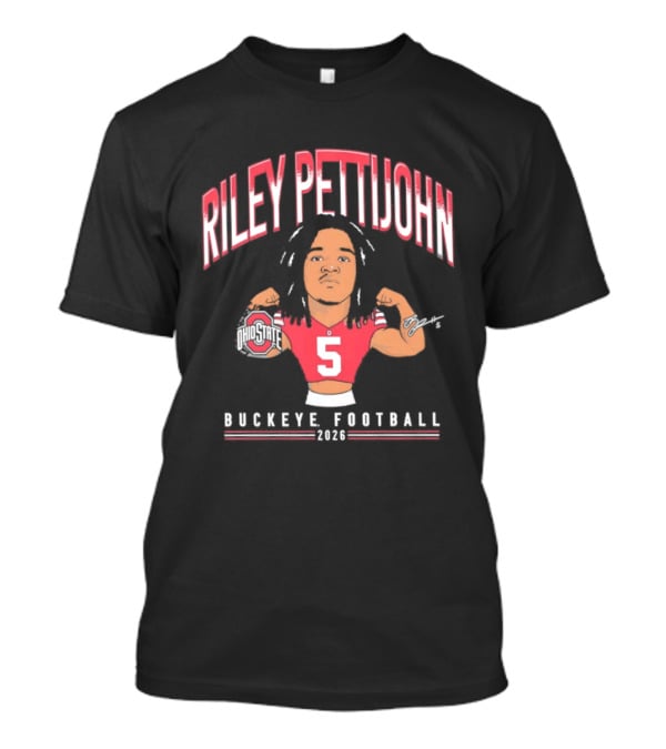 Riley Pettijohn No 5 2026 Buckeye Football Ohio State Caricature T-Shirt
