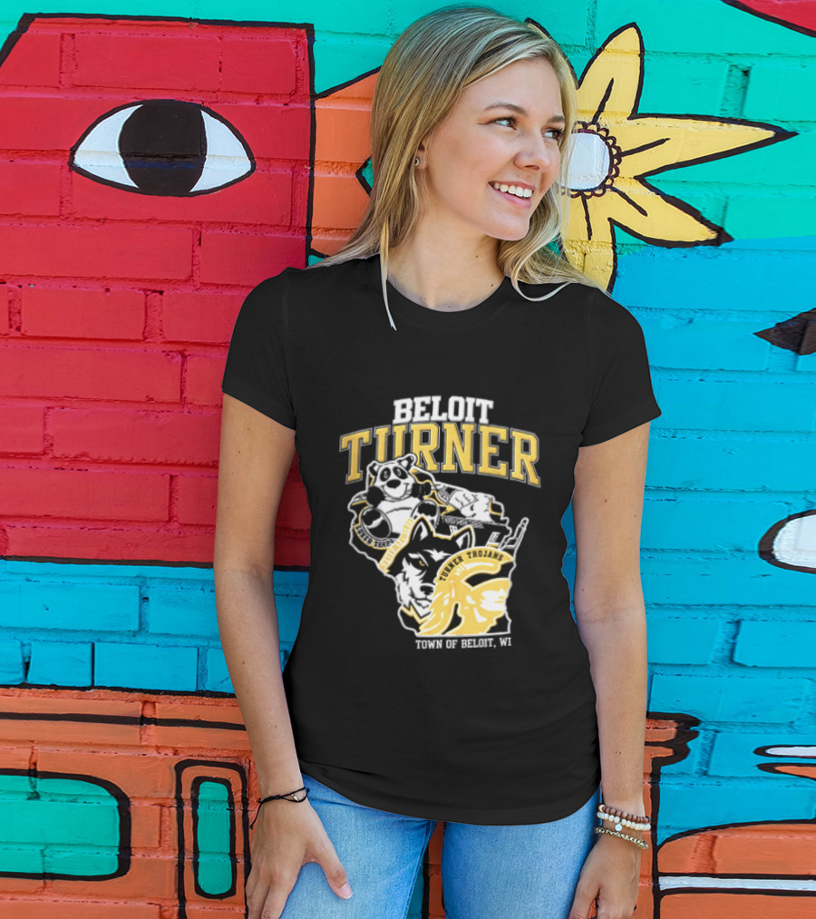 Beloit Turner Trojans Wisconsin Mascots Wolf Trojan Town Of Beloit WI T-Shirt