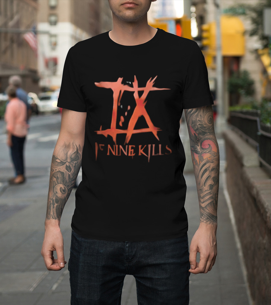 Ice Nine Kills Stylized IX Spiky Horror Roman Numerals T-Shirt