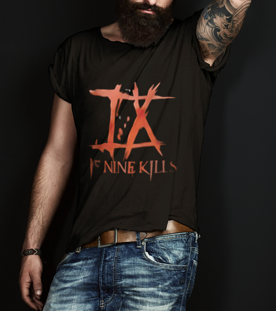 Ice Nine Kills Stylized IX Spiky Horror Roman Numerals T-Shirt