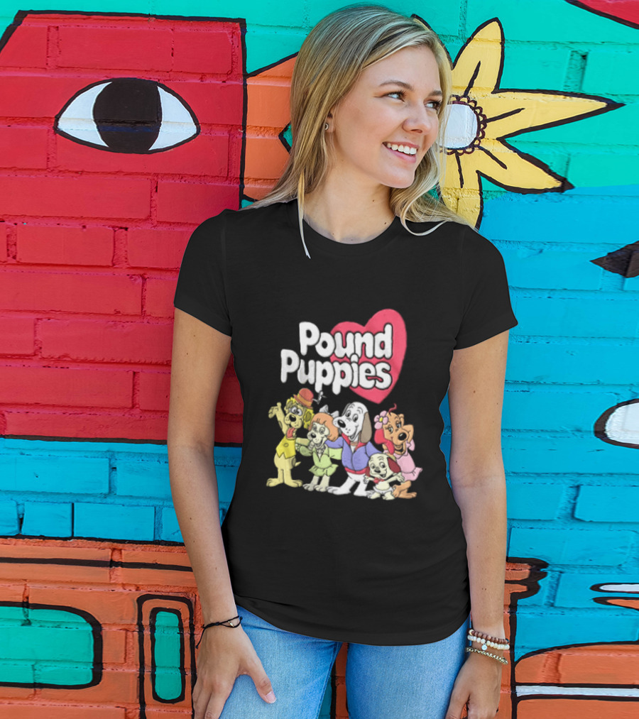 Pound Puppies Heartwarming Cartoon Characters T-Shirt