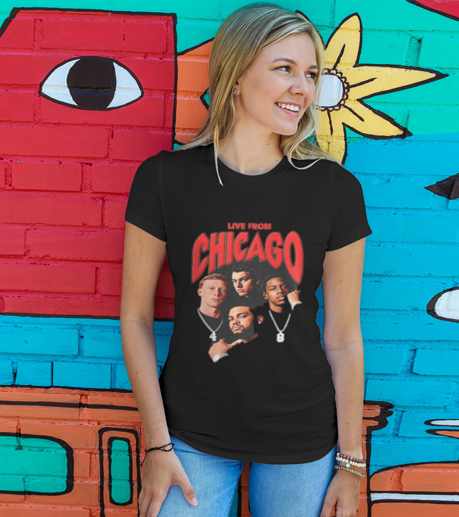 Live From Chicago Bootleg Featuring Four Athletes With Diamond Chains T-Shirt