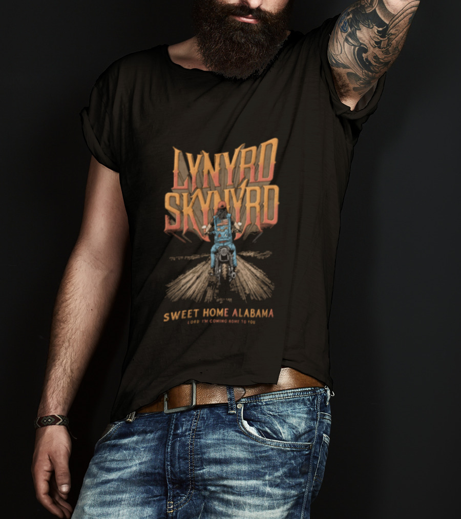 Lynyrd Skynyrd Sweet Home Alabama Lord I Am Coming Home To You Vintage Cowboy Riding Horse T-Shirt