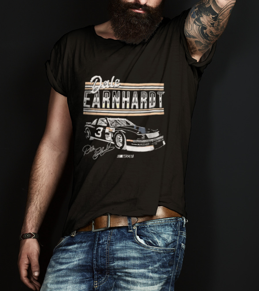 Dale Earnhardt Number 3 NASCAR Stock Car Classic Distressed T-Shirt