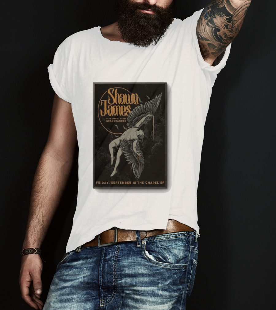 Shawn James San Francisco Concert Special Guest Gravedancer September 18 The Chapel SF T-Shirt