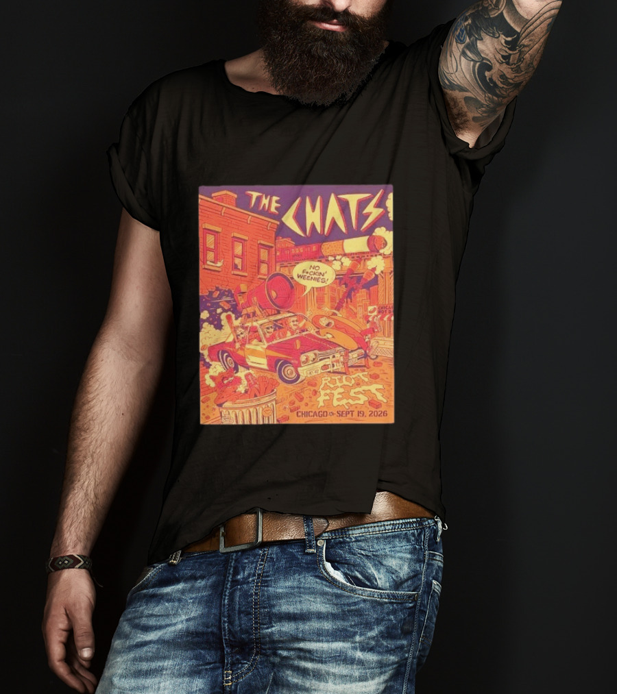 The Chats Riot Fest Chicago September 19 2026 Vintage Comic T-Shirt