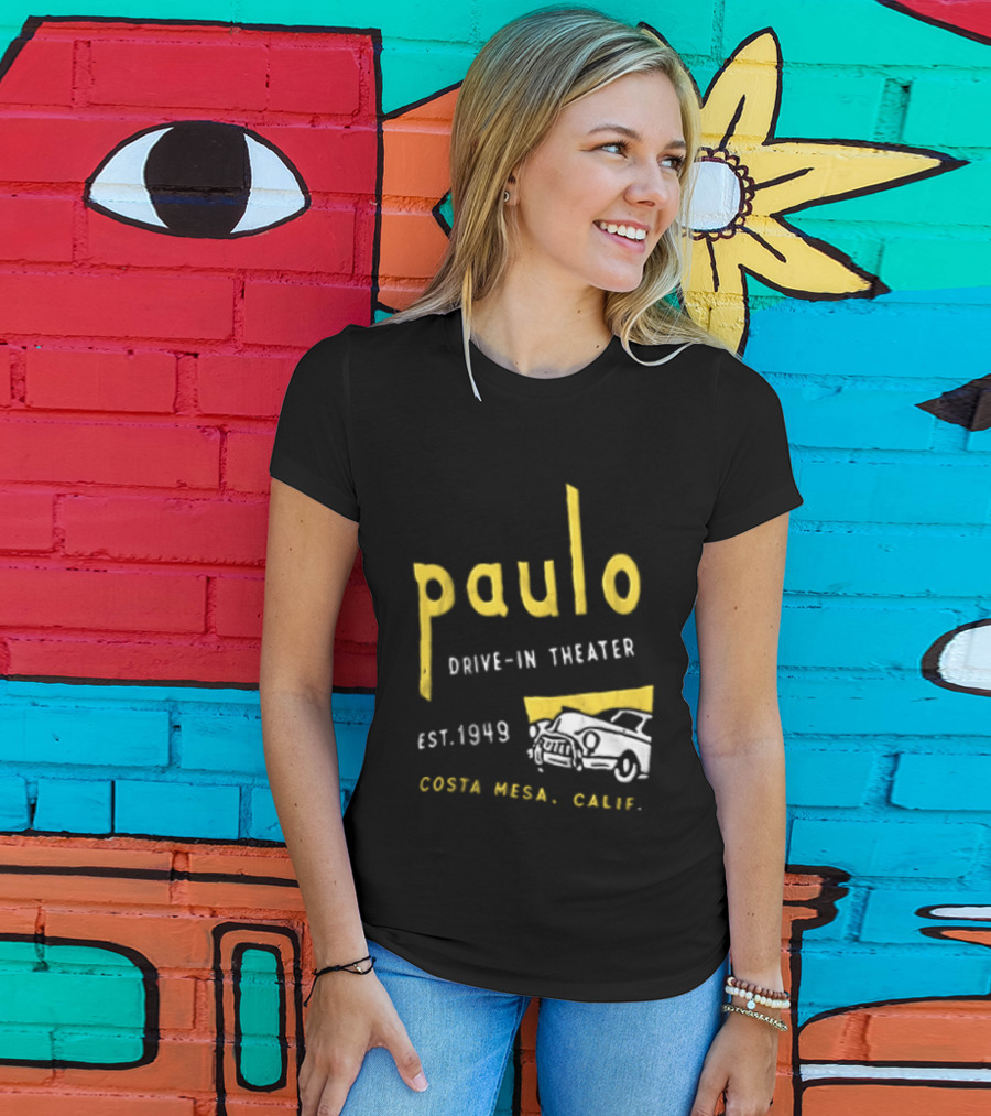Paulo Drive In Theater Est 1949 Costa Mesa Calif Retro Car T-Shirt