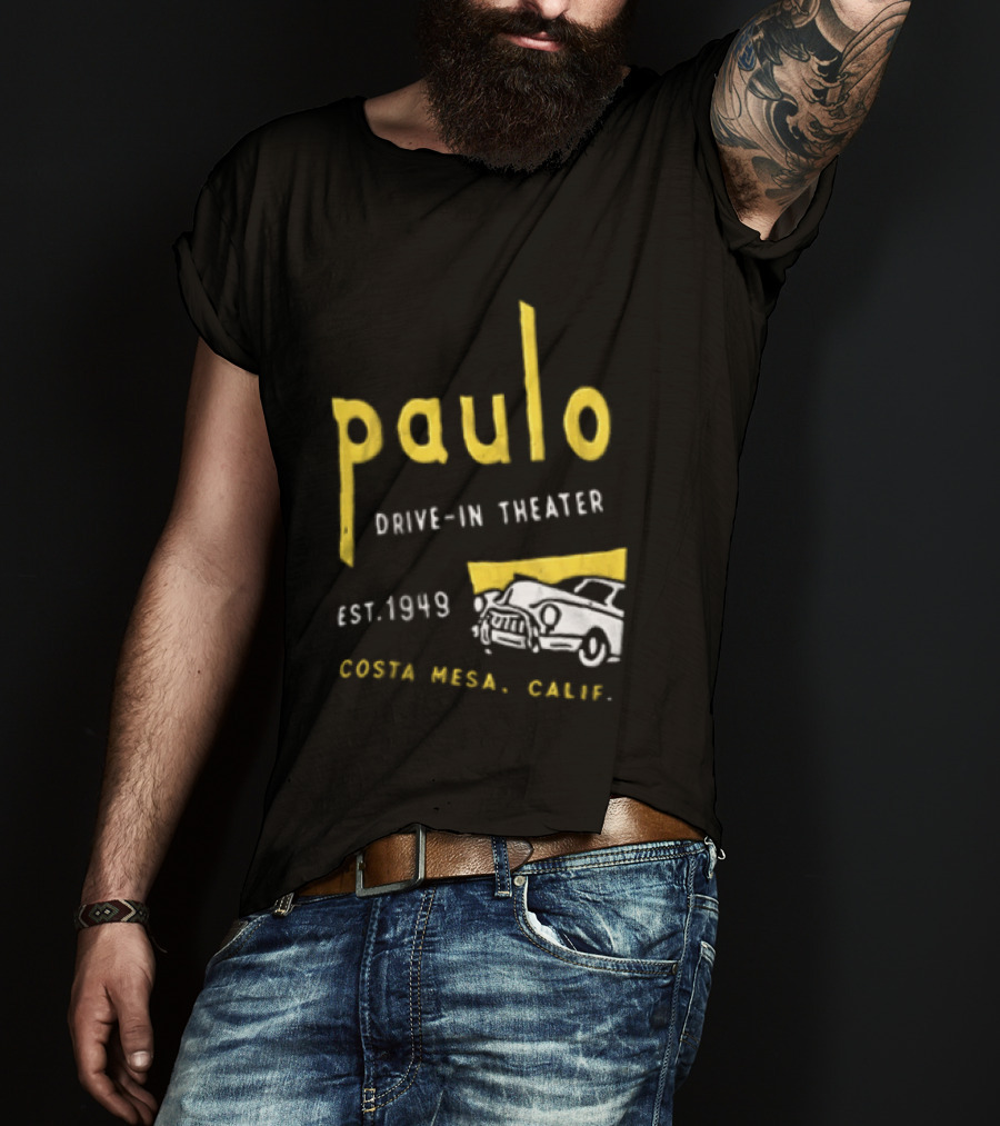 Paulo Drive In Theater Est 1949 Costa Mesa Calif Retro Car T-Shirt