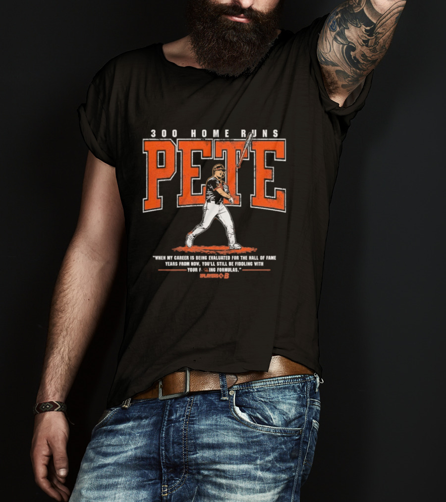 Pete Alonso 300 Home Runs Bat Throw Players' B T-Shirt