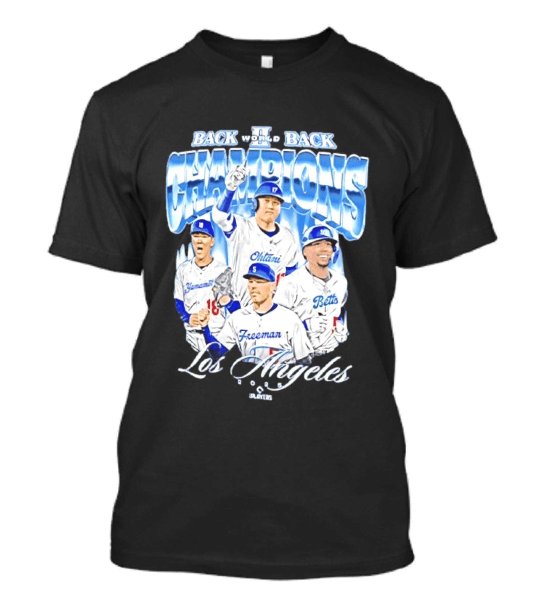 Los Angeles Back To Back Champions Ohtani Freeman Betts 2025 T-Shirt
