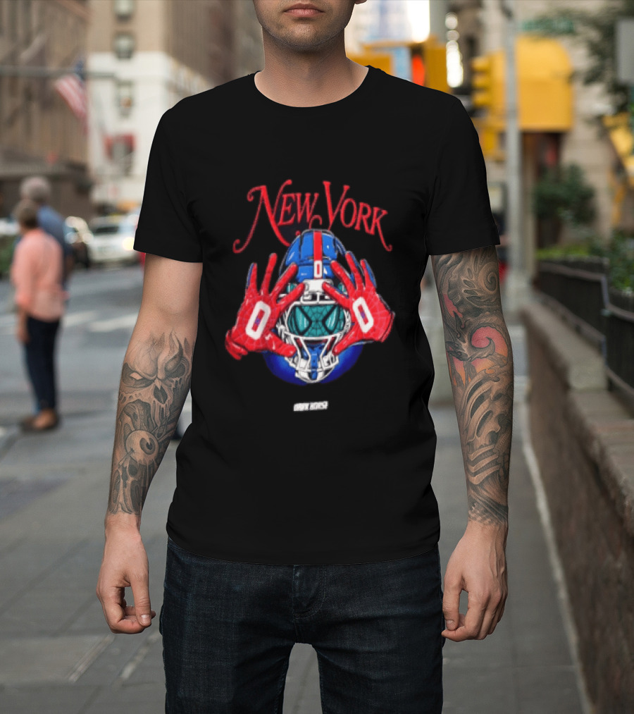 New York Dark Horse Helmet Spider Man Gloves T-Shirt