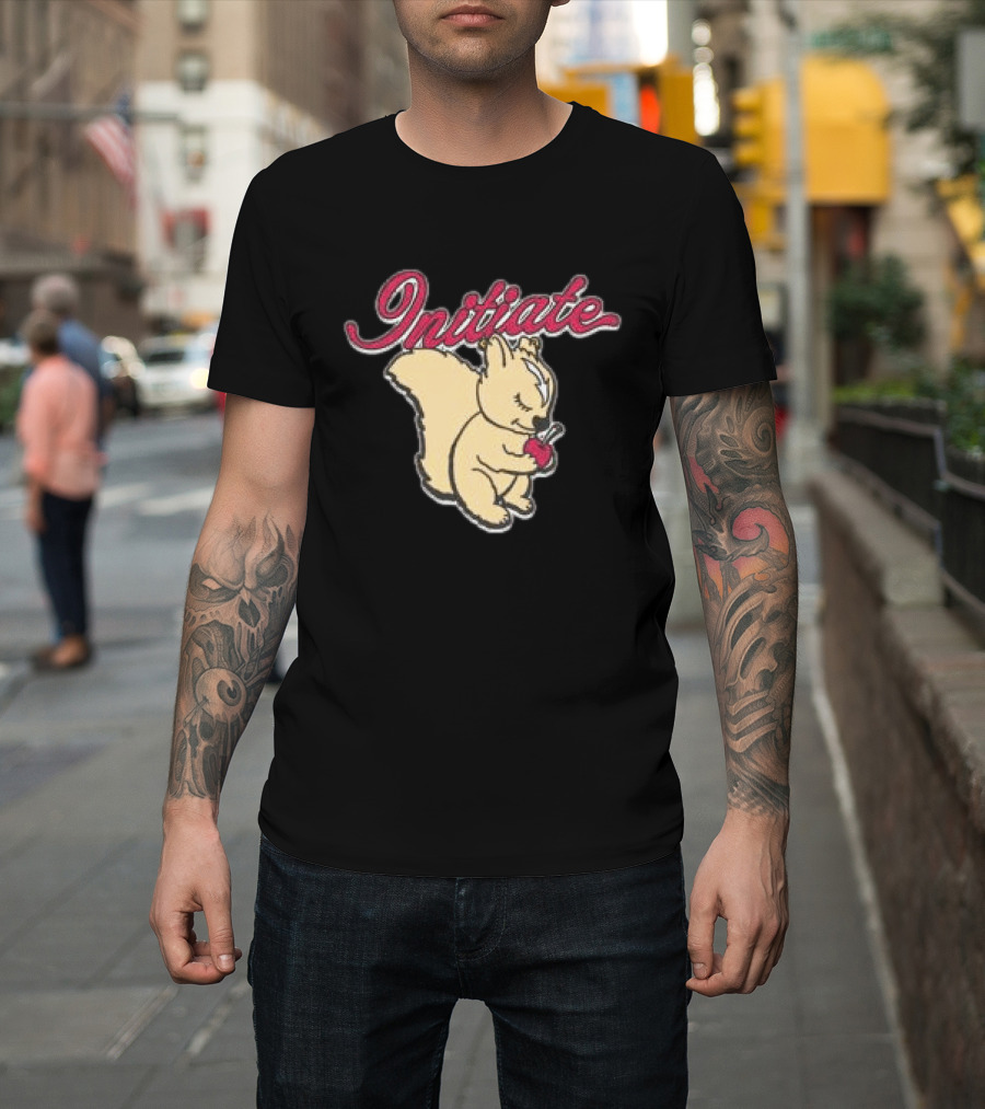 Initiate Squirrel Holding Apple T-Shirt