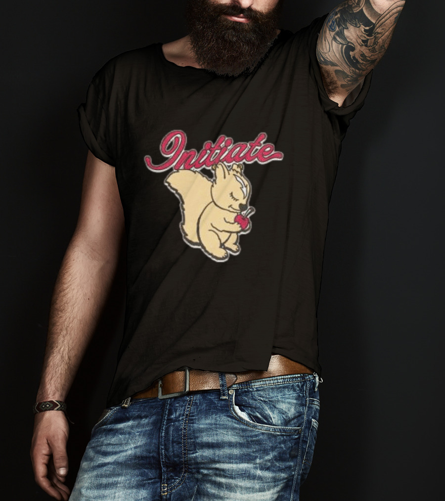 Initiate Squirrel Holding Apple T-Shirt