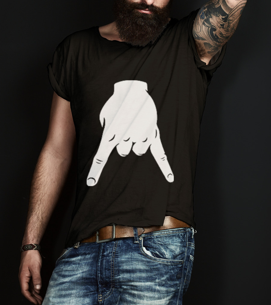 Horns Down Hand Gesture Texas Rivalry Sports Fan T-Shirt